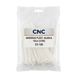 AMARRAS PLÁST. BLANCA CNC 10cm (X100) CV-100