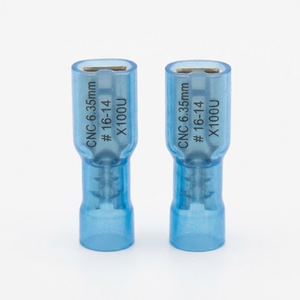 TERMINALES HEMBRA AZUL CNC 6.35mm # 16-14 (X100U)