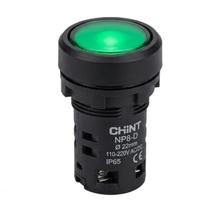 LUZ PILOTO VERDE 22MM 110-220V IP65 NP8-D CHINT