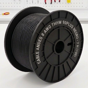 CABLE ANDES 8 AWG THHW 90PLUS NEGRO - 7 H (100)