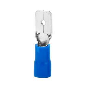 TERMINALES MACHO AZUL CNC 6.35mm # 16-14 (X100U