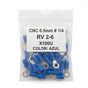 TERMINALES OJO AZUL CNC 6.5mm # 1/4 (X100U)