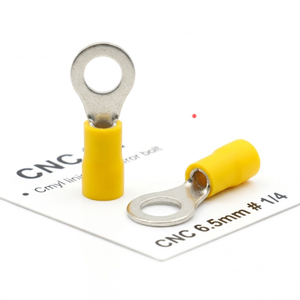 TERMINALES OJO AMARILLO CNC 6.5mm # 1/4 (X100U)